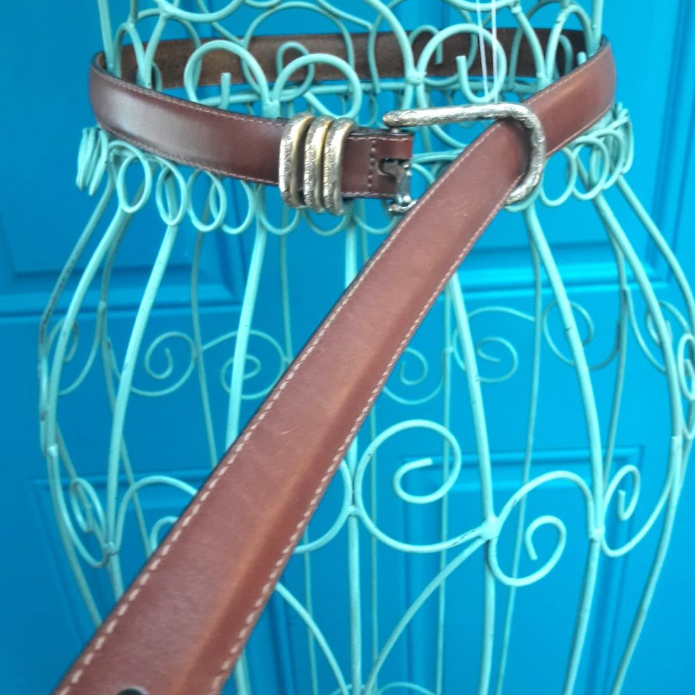 Genuine Leather Belt Womens Vintage Thin Real Leather Belt Metal Buckle Classic
